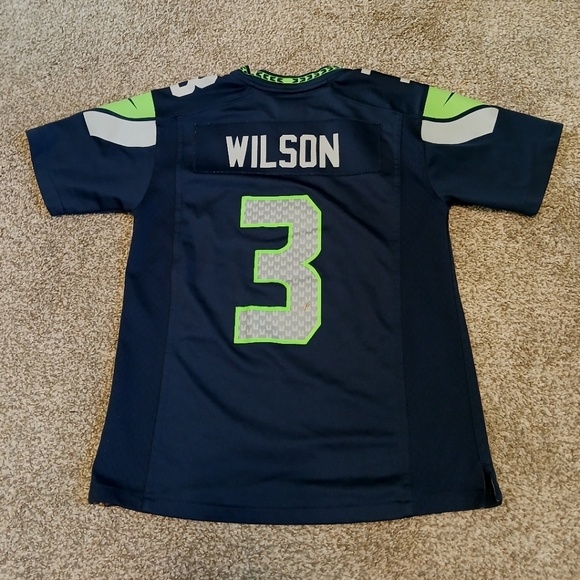 Nike On Field Seattle Seahawks Russell Wilson #3 Jersey Boys Size Medium (10/12) - Picture 2 of 4